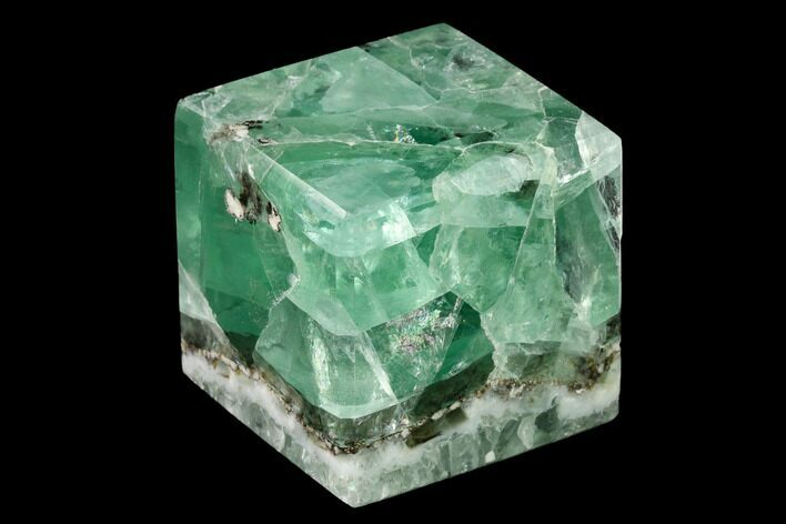 Polished Green Fluorite Cube - Mexico #153391